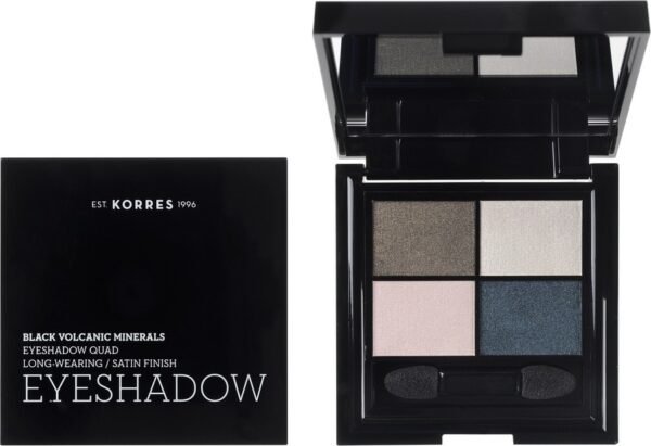 Korres Black Volcanic Minerals Eyeshadow Quad The Candy Green