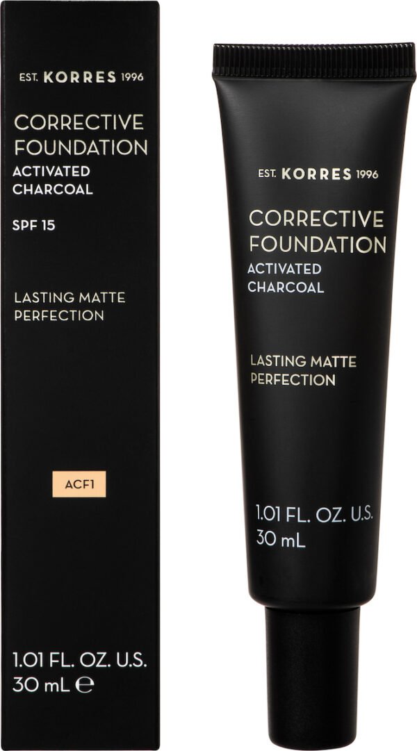Korres Activated Charcoal Corrective Mousse Make Up SPF15 ACF1 30ml
