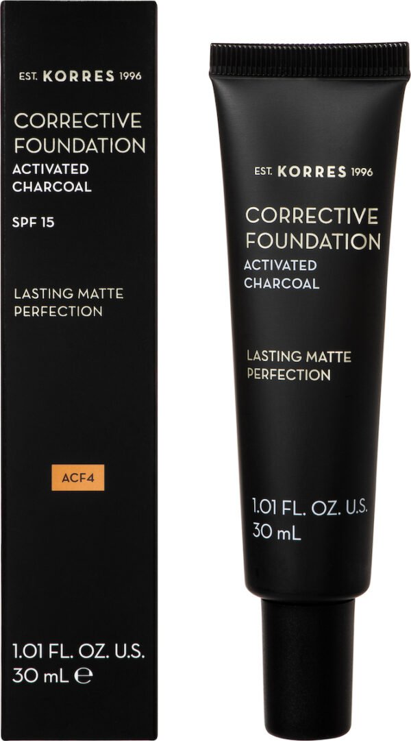 Korres Activated Charcoal Corrective Mousse Make Up SPF15 ACF4 30ml