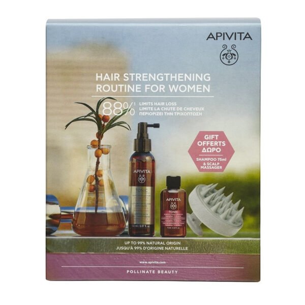 Apivita Promo Tonic Hair Loss Lotion 150ml & Women's Tonic Shampoo 75ml & ΔΩΡΟ Scalp Massager 1τμχ