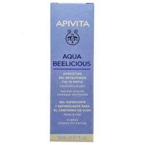 Apivita Aqua Beelicious Ενυδατικό Gel Ματιών κατά των Μαύρων Κύκλων με Υαλουρονικό Οξύ & Aloe Vera 15ml