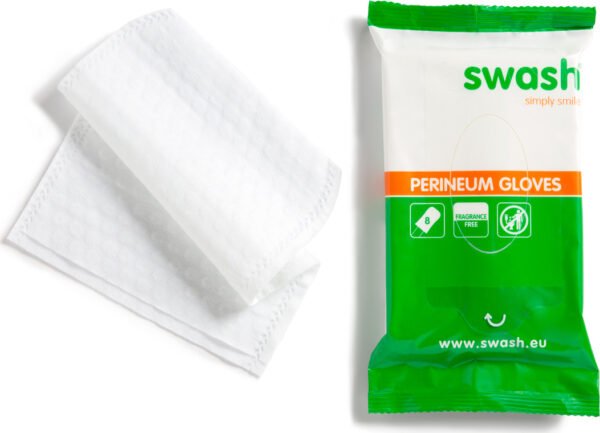 Swash Perineum Gloves Γάντια Καθαρισμού Ασθενών Χωρίς Νερό 8τμχ
