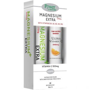 Power Health Magnesium Extra 375mg + Δώρο Vit.C 500mg, 20+20 Αναβράζοντα Δισκία