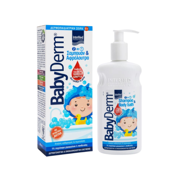 Intermed Babyderm Shampoo & Body Bath με Χαμομήλι 300ml με Αντλία